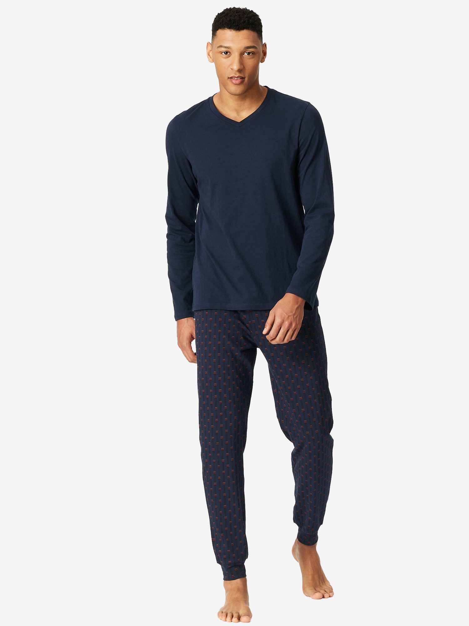 Schiesser Pyjama Casual Essentials (2 tlg) schlafanzug schlafmode bequem günstig online kaufen