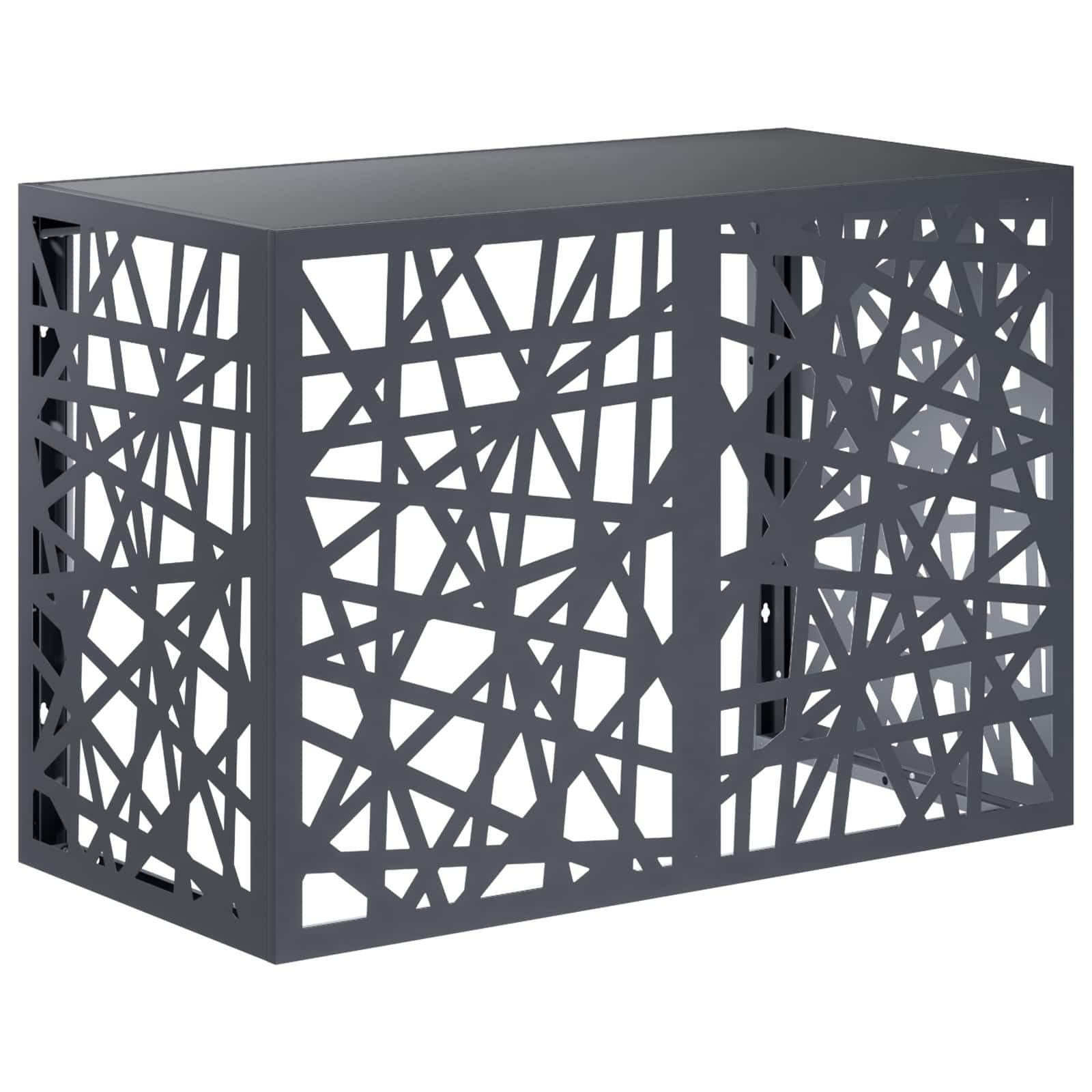 vidaXL Wärmepumpen-Verkleidung 100 x 50 x 70 cm Abdeckung Verkleidung Klimaanlage Anthrazit 100x50x70