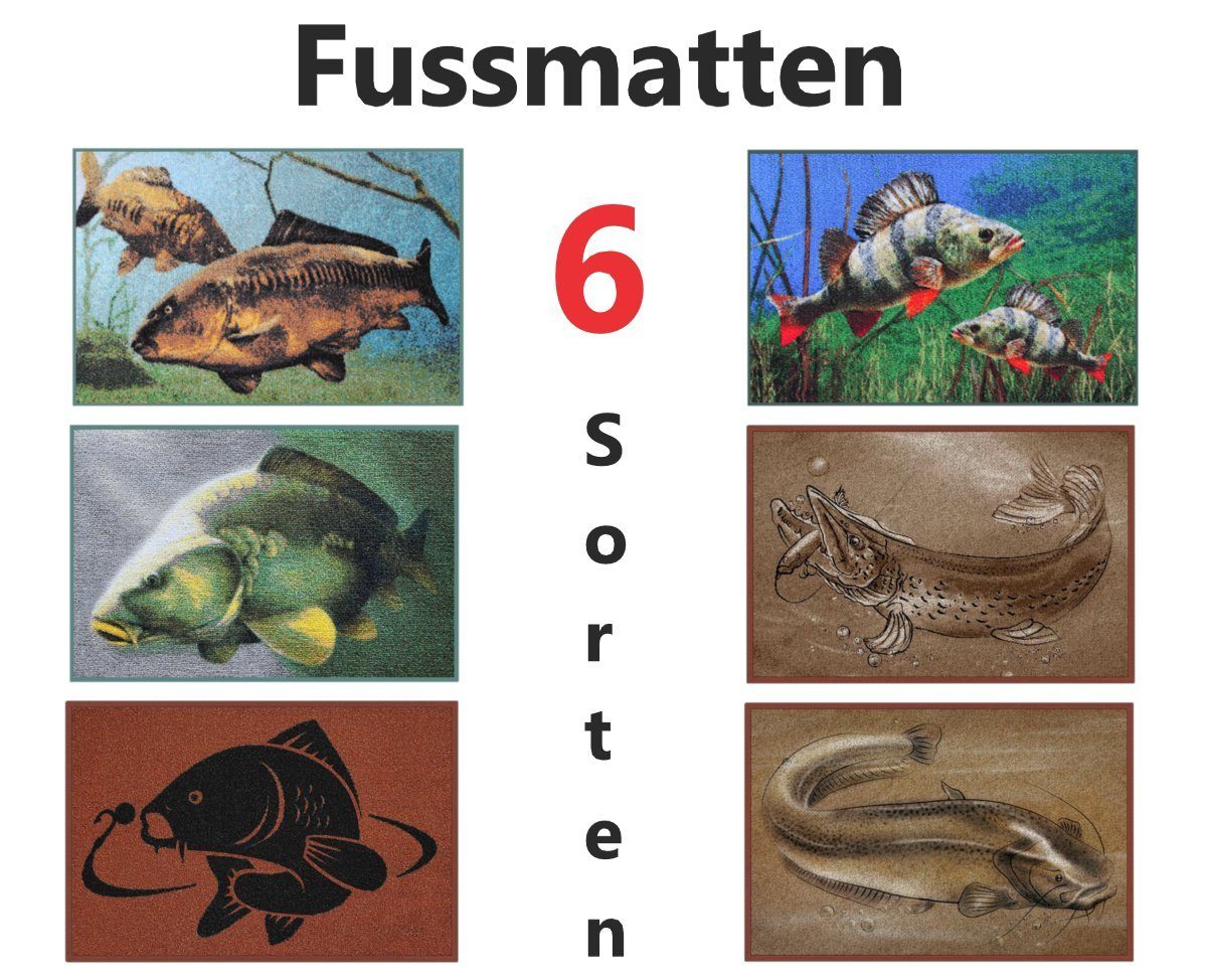 Fußmatte Fußmatten 6 Sorten Fischmotive Fußabtreter Schmutzfangmatte Türmatten, Delphin.sk, Größe von 60x40 cm ist geeignet für jede Zimmer- oder Eingangstür