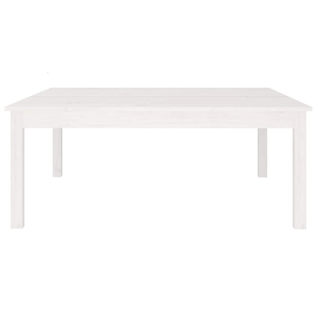 vidaXL Couchtisch 100 x 100 x 40 cm Couchtisch Weiß 100x100x40 cm Massivholz Kiefer