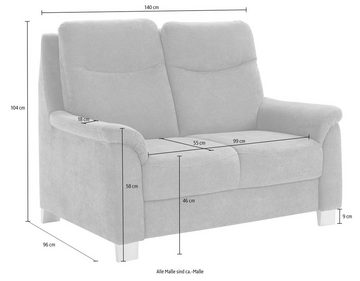 sit&more 2-Sitzer Boccaccio, inklusive Federkern und Kopfteilverstellung