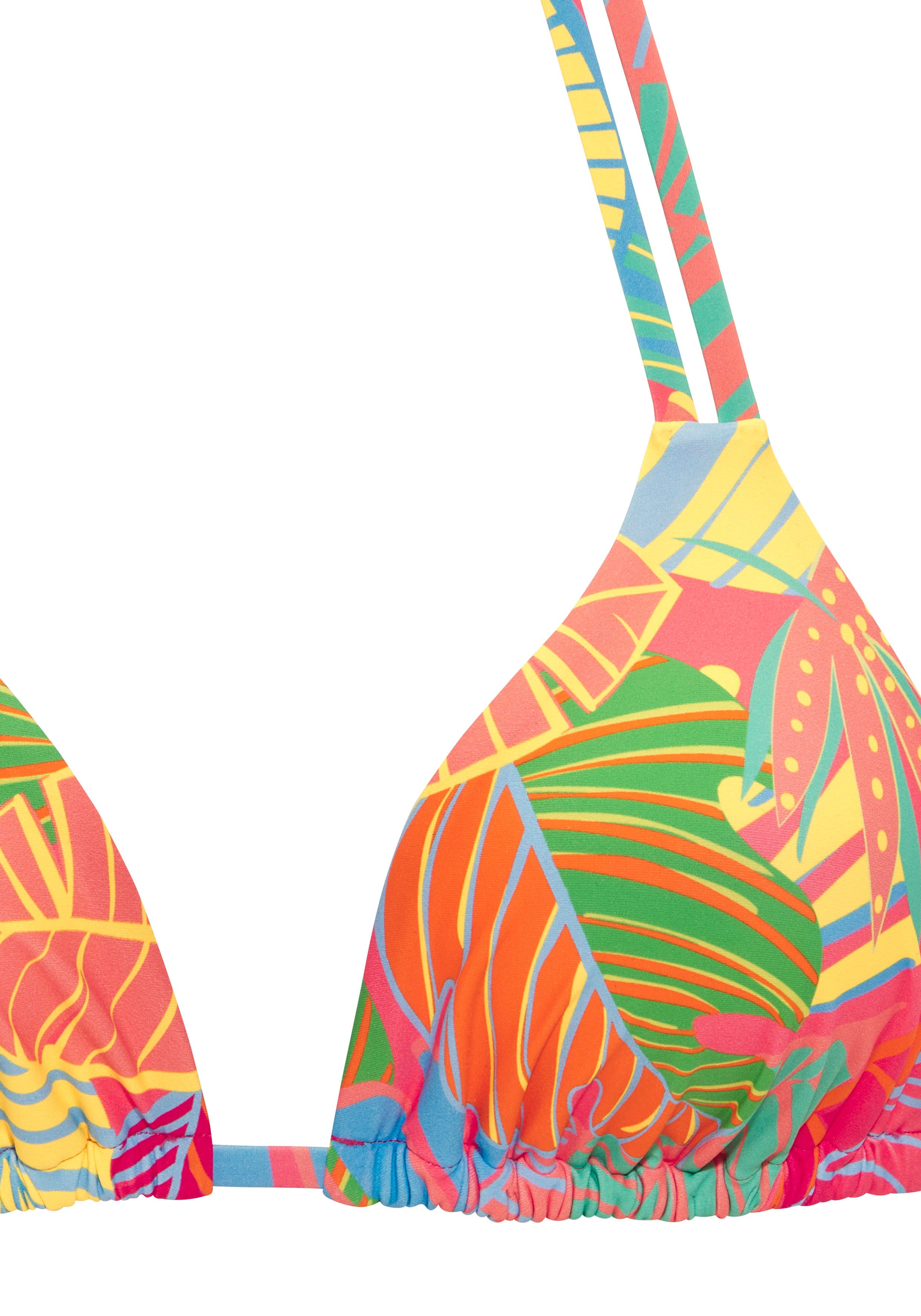 s.Oliver Triangel-Bikini-Top Yana, mit stylischem Blätterdruck