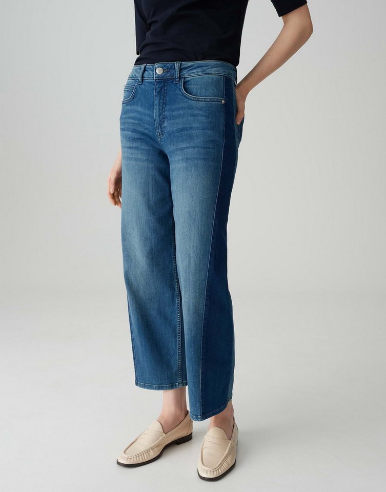 OPUS PANTS Relax-fit-Jeans MELLY TWIST Barrel Fit aus Denim® Mid Rise verdeckter Zip-Fly, weicher Griff, authentische Waschung
