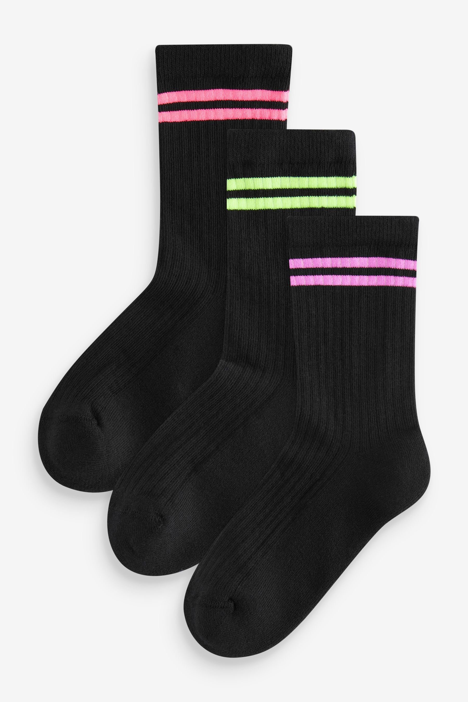 Next Sohle, gepolsterter (3-Paar) 3er-Pack mit Kurzsocken Black Knöchelsocken