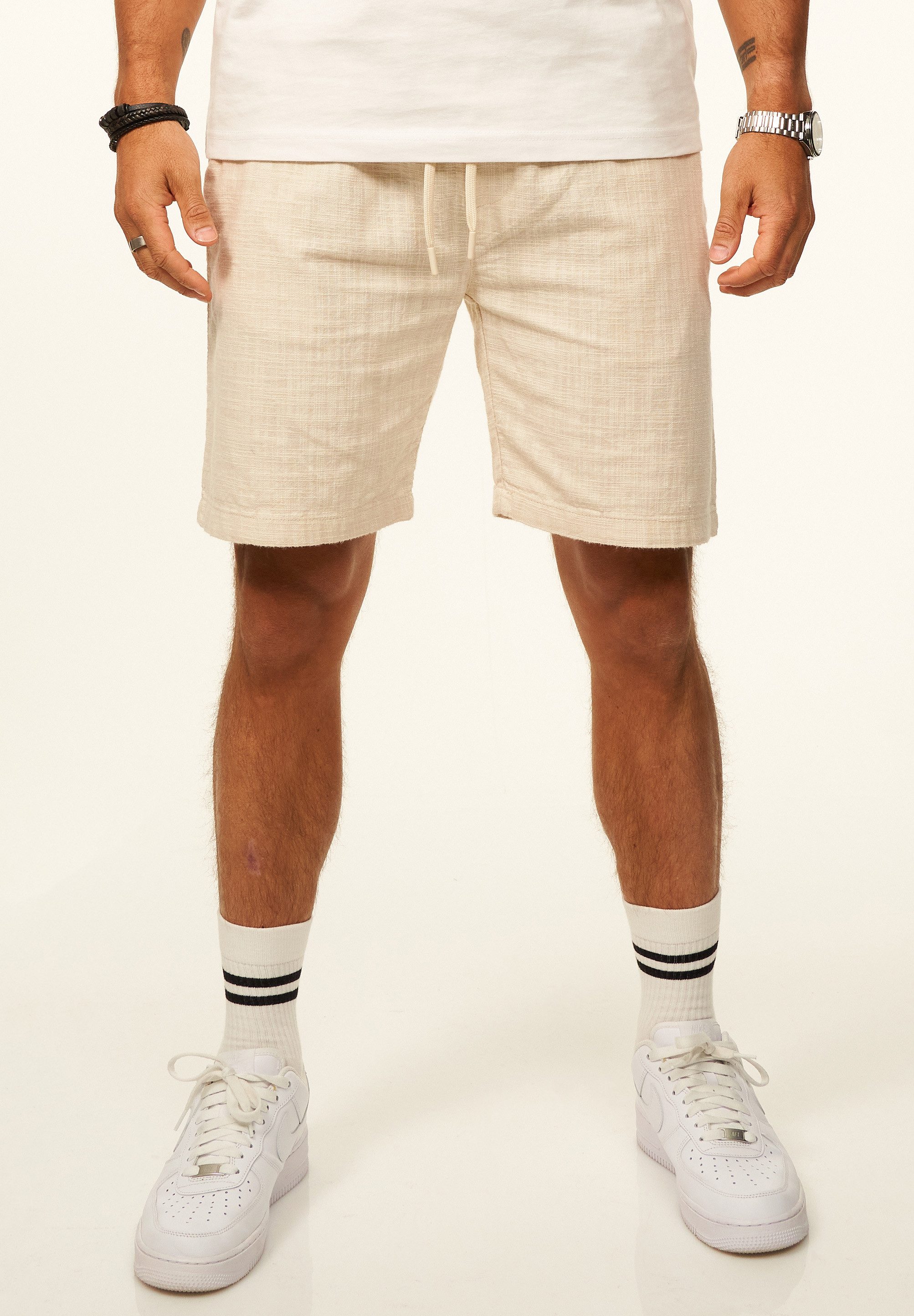 CARISMA Chinoshorts für Herren in Leinen-Optik als Kurze Hose - Sommershorts Bermuda Sweatshorts Chinoshorts - Perfekt als Strandshorts