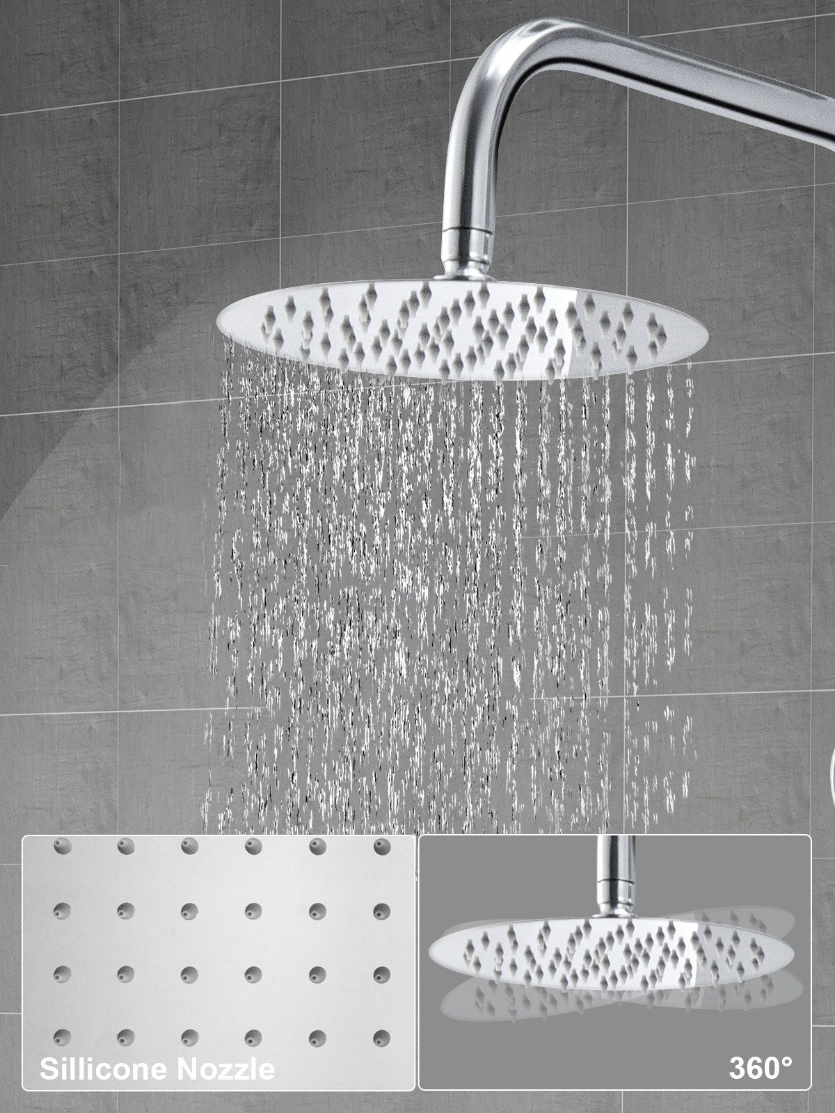 Youyijia Dusch-WC Verstellbare Duschsets Duschstangen Thermostatische Duschmischer – Bild 5 von 5