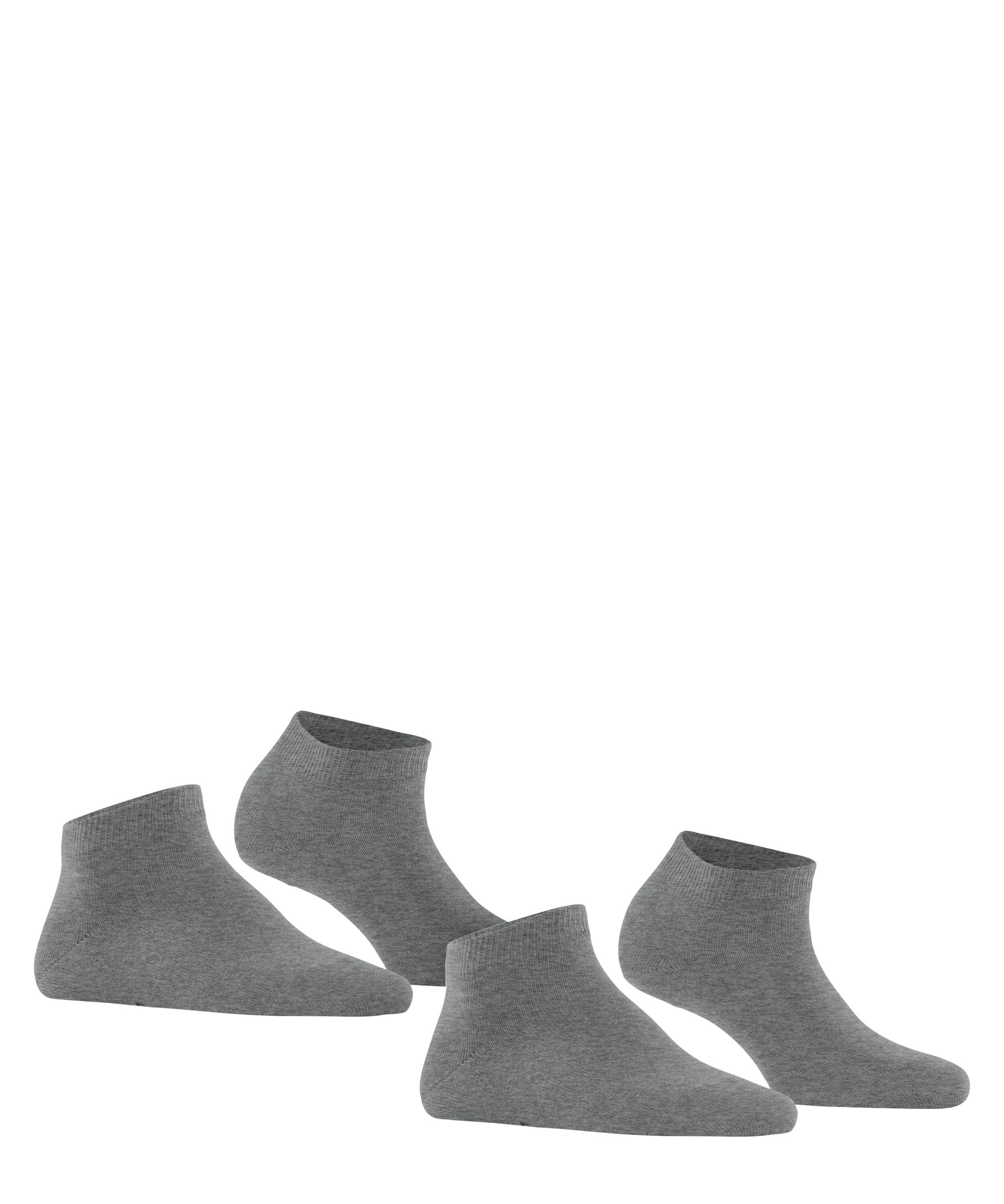 FALKE Sneakersocken 2-Pack Set Paar Happy light Baumwollsneakern aus (3390) 2 (2-Paar) greymel