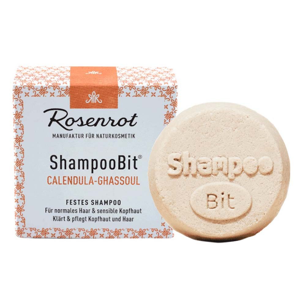 Rosenrot Festes Haarshampoo Festes ShampooBit® - Calendula-Ghassoul 60g