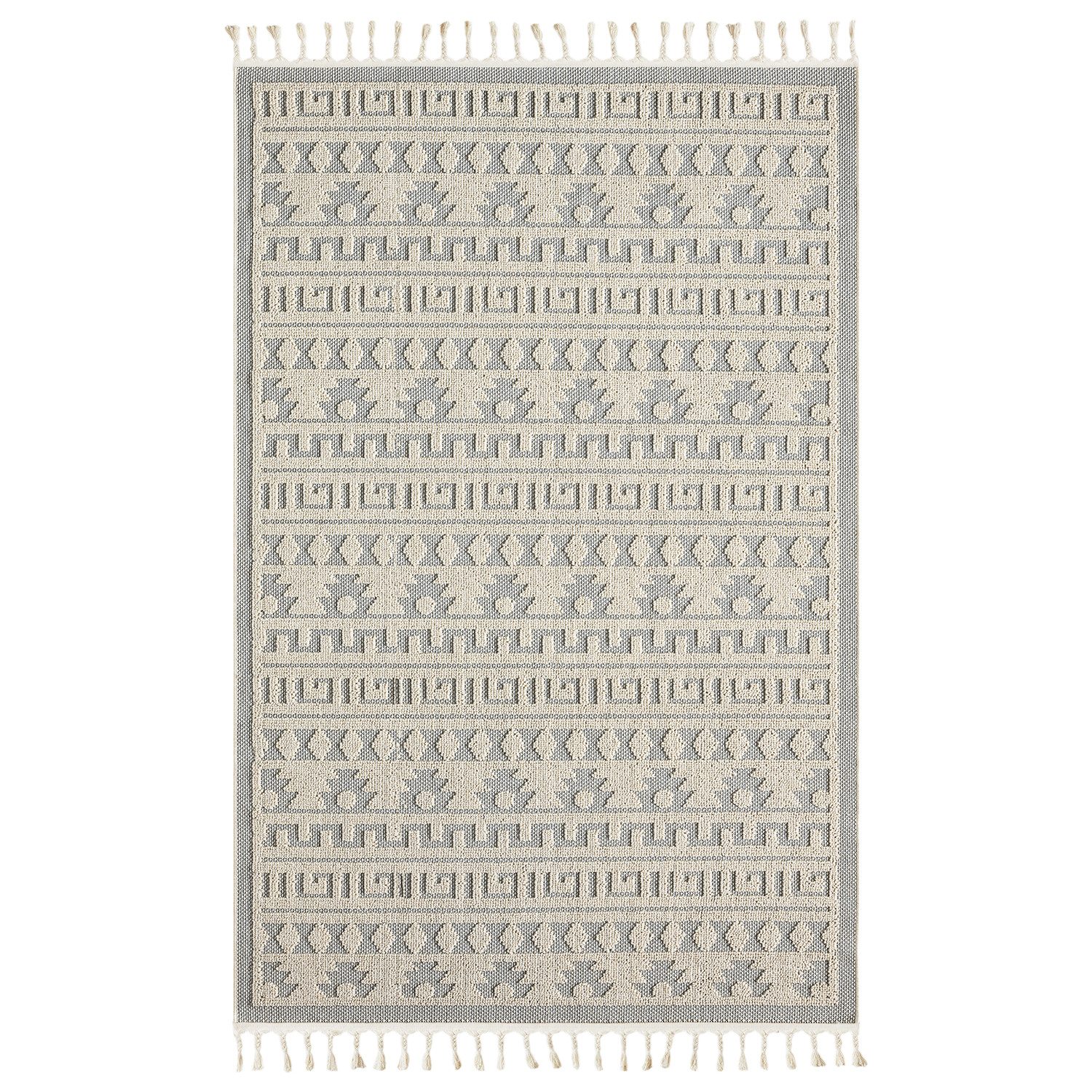 Vimoda Teppich Wohnzimmer Boho Skandi Frisé-Teppich, günstig online kaufen