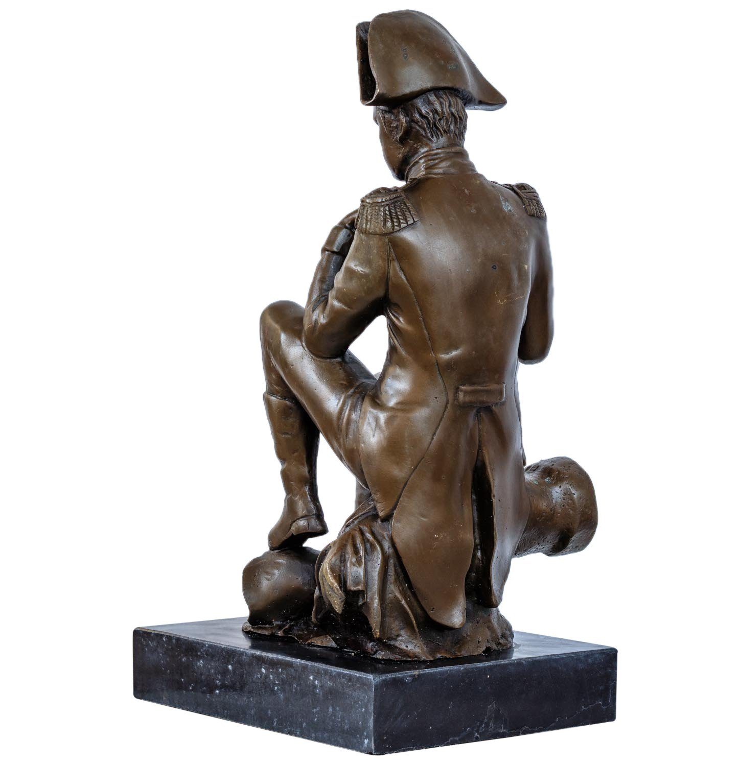 Skulptur Figur Antik-St Bronzeskulptur Aubaho Kanone auf Napoleon 42cm Bronze Skulptur