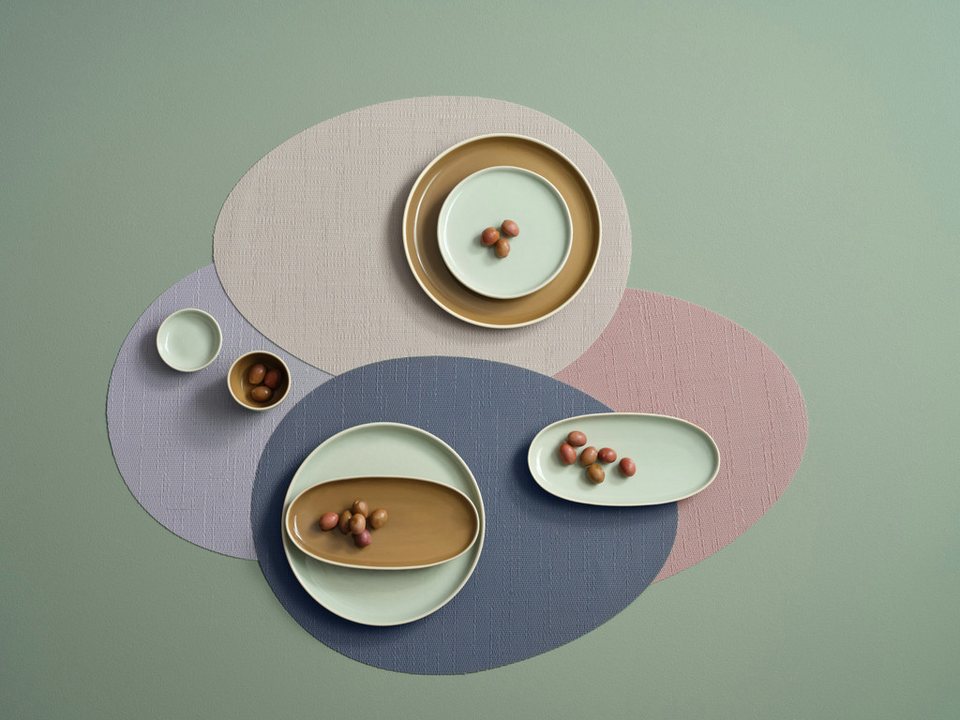ASA SELECTION Platzset arrondi Tischset basil 45x35cm