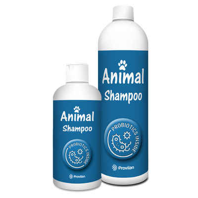 Animal by Provilan Tiershampoo Animal Shampoo zur mikrobiologischen Hautpflege, 300 ml, (Flasche mit Kippverschluss), Neutrales Shampoo mit Mikroorganismen