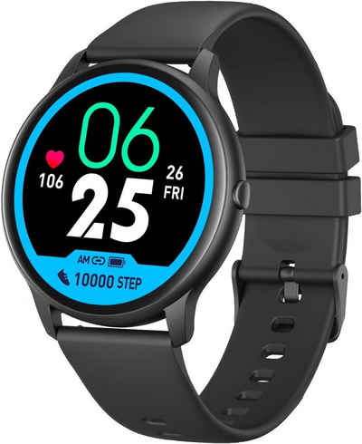 GRV Smartwatch (cm/1,28 Zoll, Android iOS), Damen fitnessuhr mit herzfrequenzmessung schrittzähler schlafmonitor