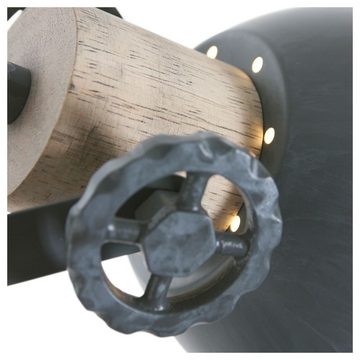 Mexlite Stehlampe Stehleuchte Gearwood in Grau und Braun E27 2-flammig, keine Angabe, Leuchtmittel enthalten: Nein, warmweiss, Stehlampe, Standlampe