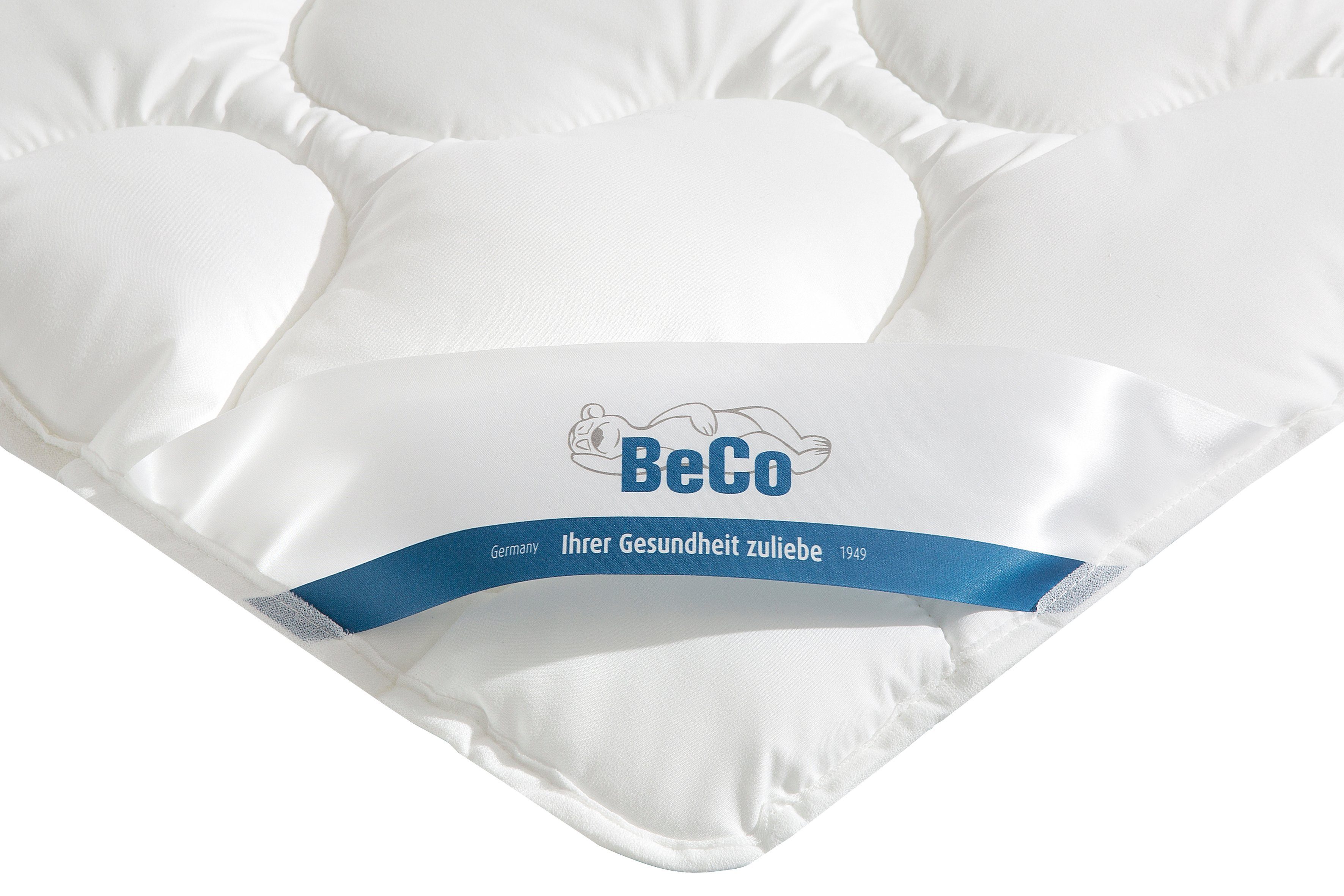 Beco Kunstfaserbettdecke EcoWell Bettdecken Blauer Engel zertifiziert! Für Sommer und Winter, Füllung: Polyester, Bezug: Bio-Baumwolle oder Microfaser, Bettdecke 135x200 cm, 155x220 cm und weitere Größen