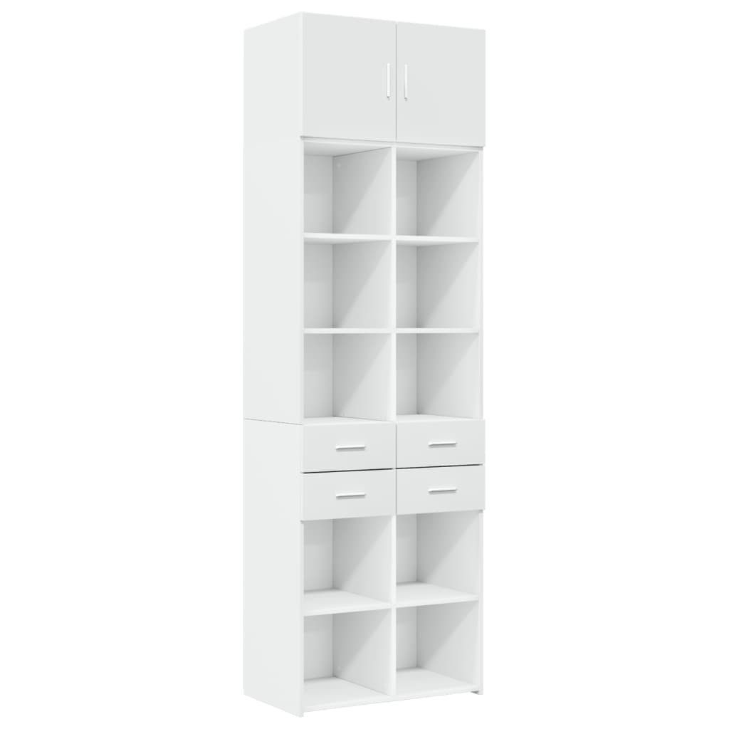 vidaXL Sideboard Hochschrank Weiß 70x42,5x225 cm Holzwerkstoff (1 St)