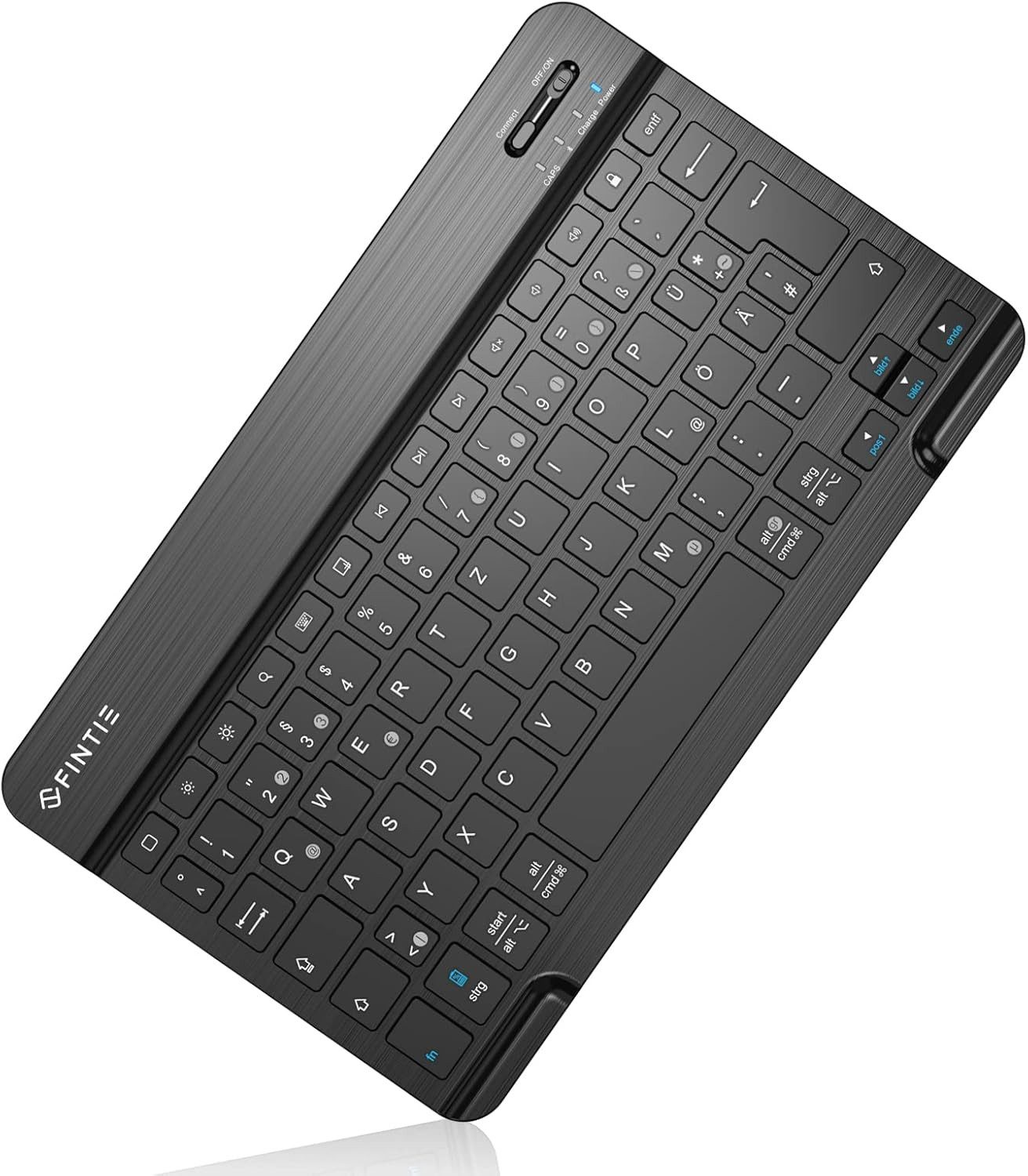 Fintie Ultradünn Bluetooth Tastatur, deutsche Layout QWERTZ Tablet-Tastatur (für iPad Air/Pro/Mini/iPad 10.9/10.2/9.7/iPhone/Samsung/Android)