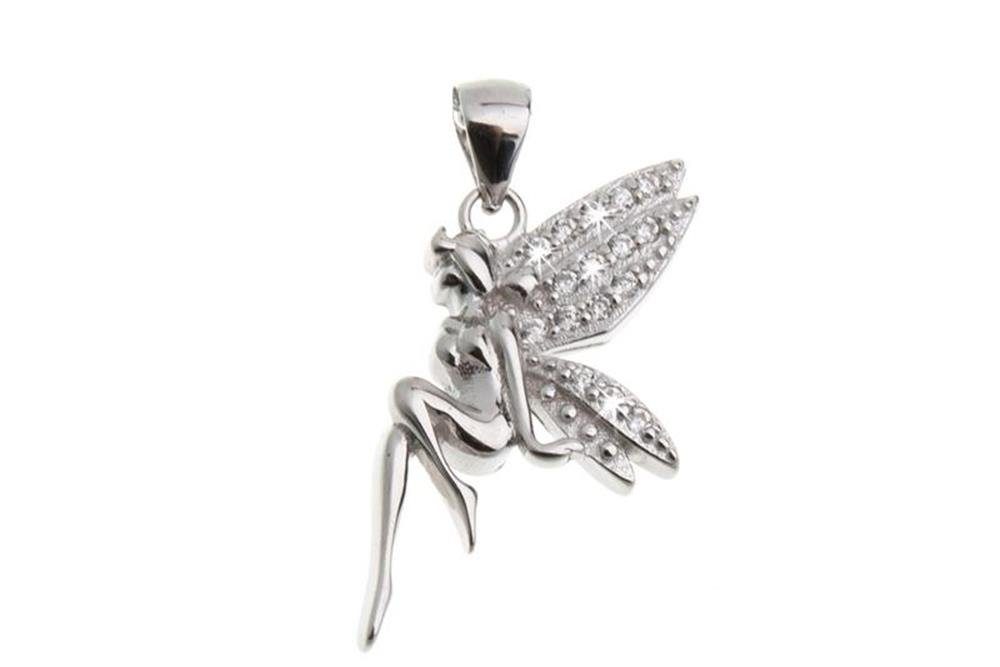 Kettenanhänger Anhänger Elfe mit Zirkonia - 925 Silber