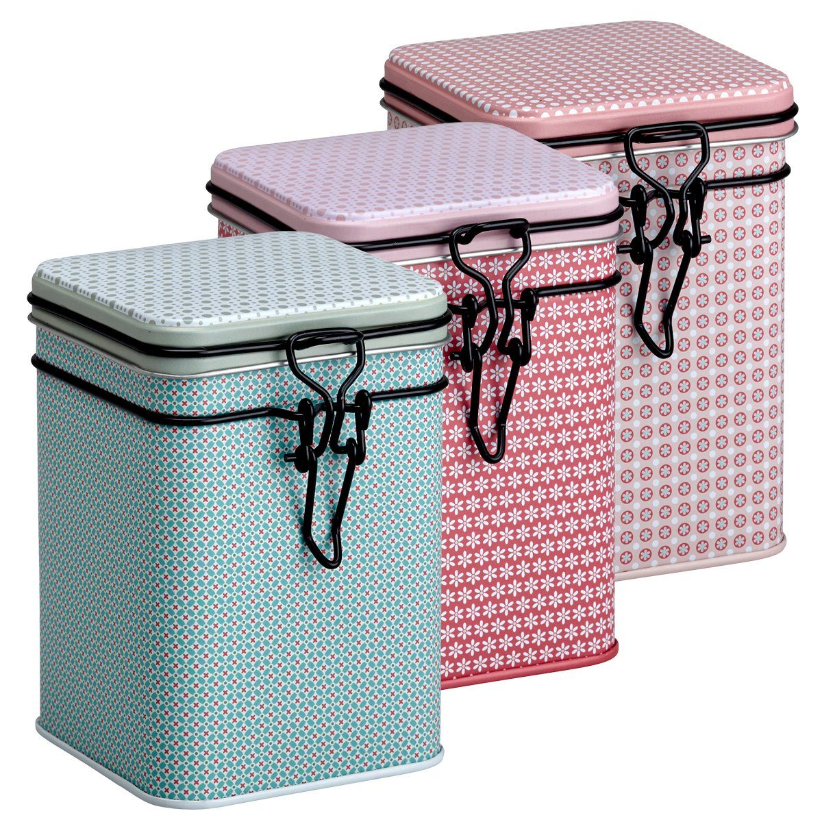 MediMuc Teedose 3er Set Bella, (3er Set, 3er Set), Teedose, Gewürzdose, Motivdose, Dosen Set