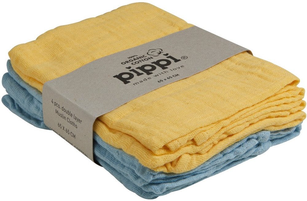 Pippi Babywear Windeln Organic Cloth Muslin (4-pack)