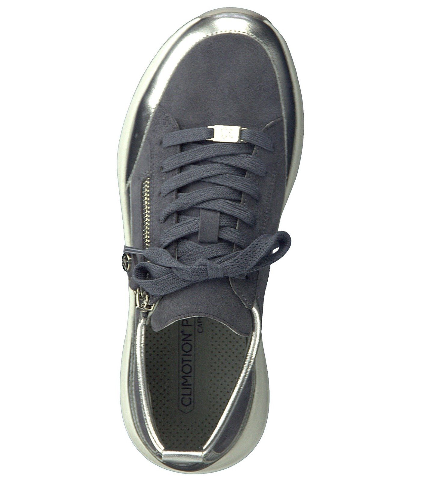 Caprice Blau Silber Sneaker Leder Sneaker