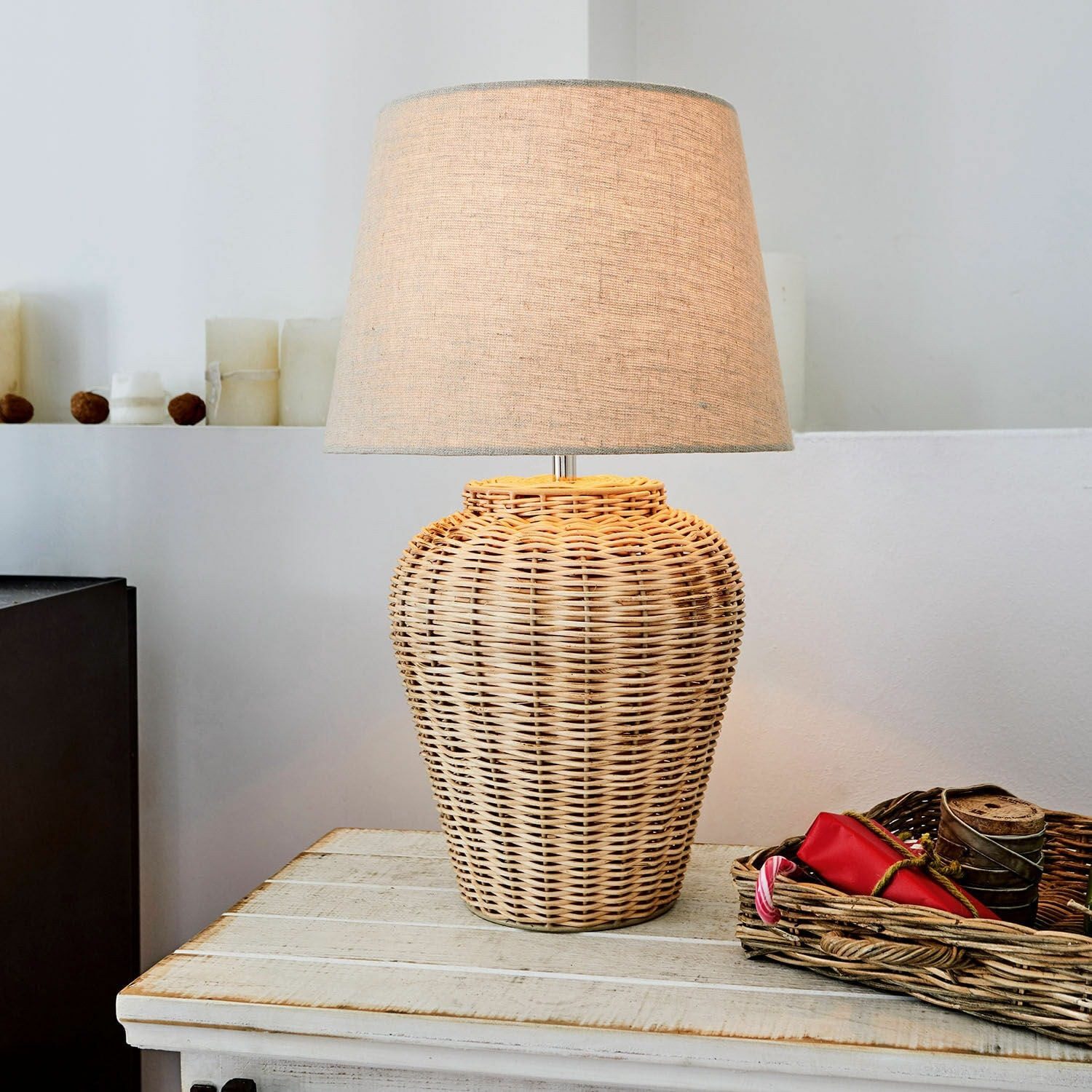 Mirabeau Tischleuchte Tischlampe Ernée beige