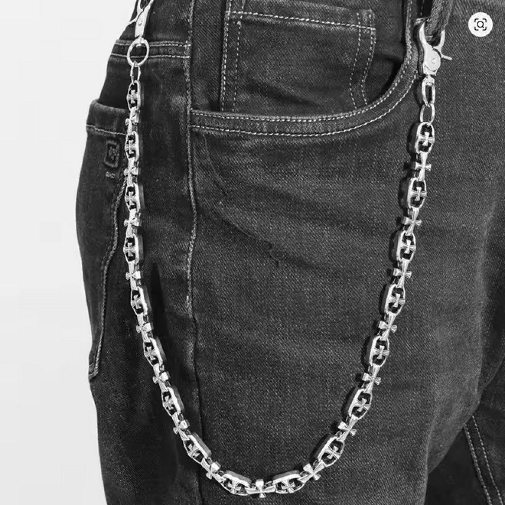 Ware aus aller Welt Hosenkette Einreihig mit Kreuze und Karabiner – Geldbör günstig online kaufen