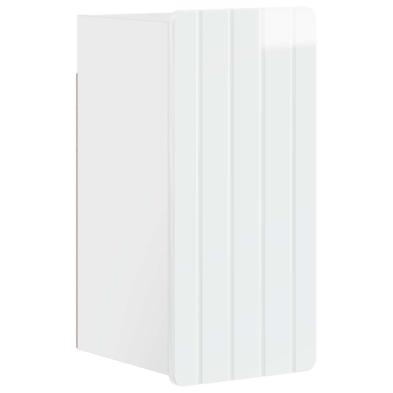 vidaXL Badezimmerspiegelschrank Badezimmer-Wandschrank ZWOLLE Hochglanz Weiß 30 x 31 x 63 cm