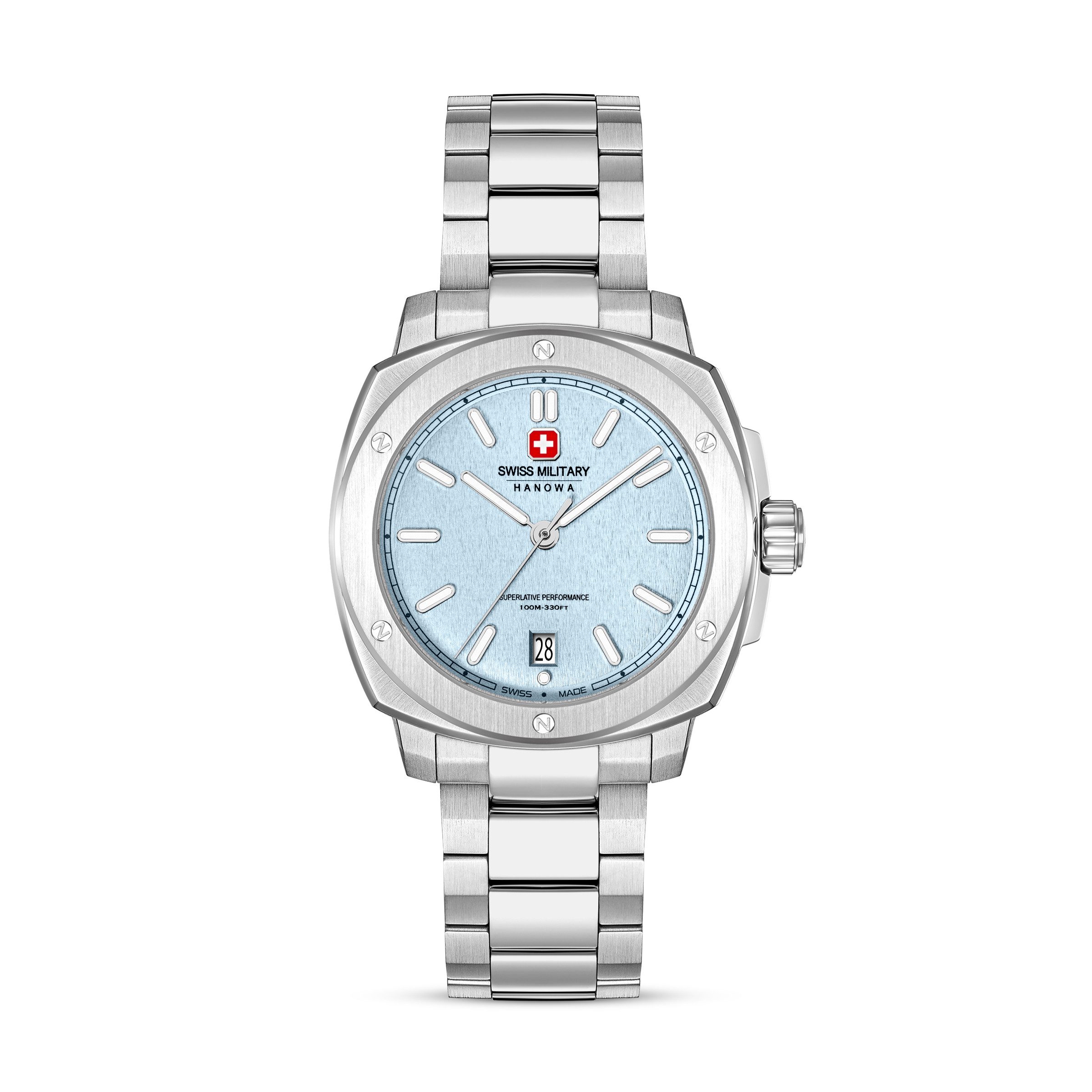 Swiss Military Hanowa Quarzuhr Sirius SMWGH0006502, Armbanduhr, Herrenuhr, Swiss Made, Edelstahlarmband, analog, Tag