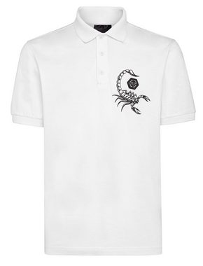 PHILIPP PLEIN Poloshirt PHILIPP PLEIN Scorpion Polo Shirt Polohemd Logo Patch Hemd T-shirt New