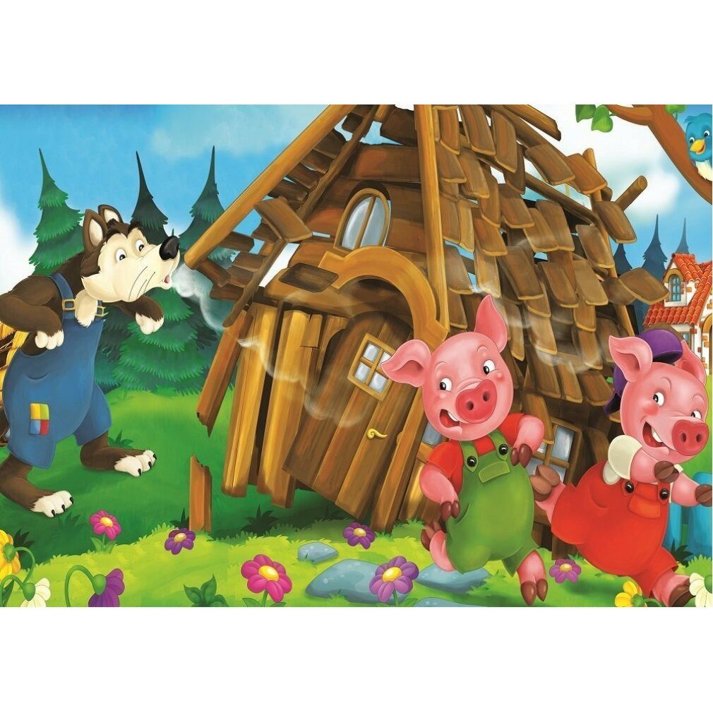ART PUZZLE Puzzle Puzzle Drei Schweinchen 24+35 Teile, Puzzleteile