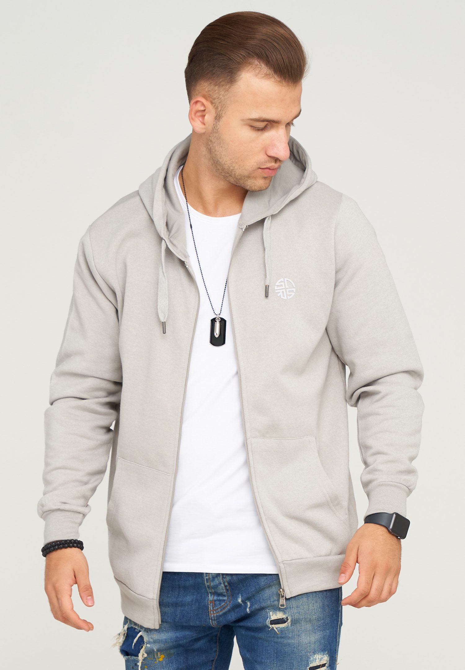 SOULSTAR Sweatjacke BUDAPEST im schlichten Basic-Look