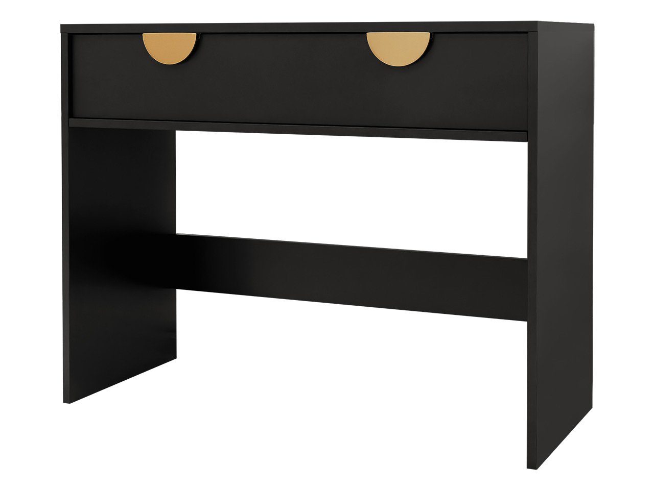 MIRJAN24 Schminktisch Vunotis 1SZ (mit Schublade), Metallfüße, Griffe in der Farbe Gold, 100x40x78 cm