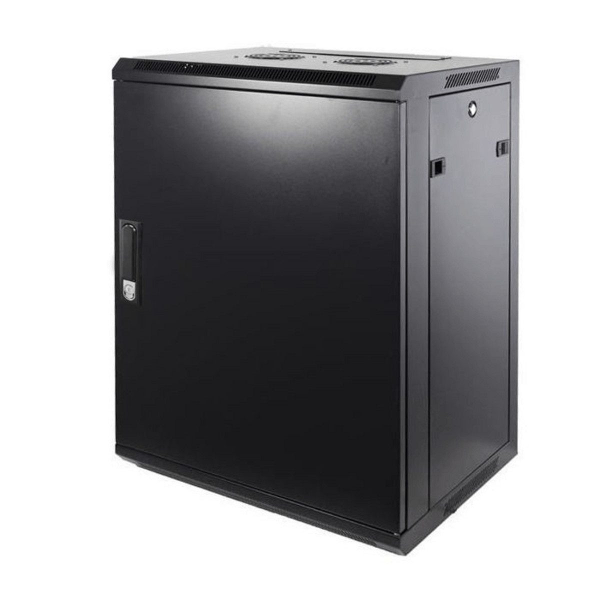 DSIT Wandgehäuse 15 HE Serverschrank, Wandgehäuse, mit Metalltür (BxTxH) 600 x 450 x, Stahlblech, Schwarz