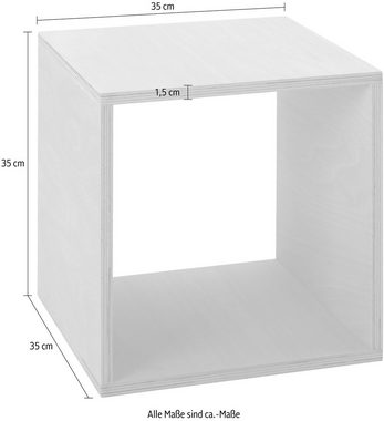 Tojo Beistelltisch Tojo-cube, aus Buche Multiplex, geölt, Maße (35/35/35 cm)