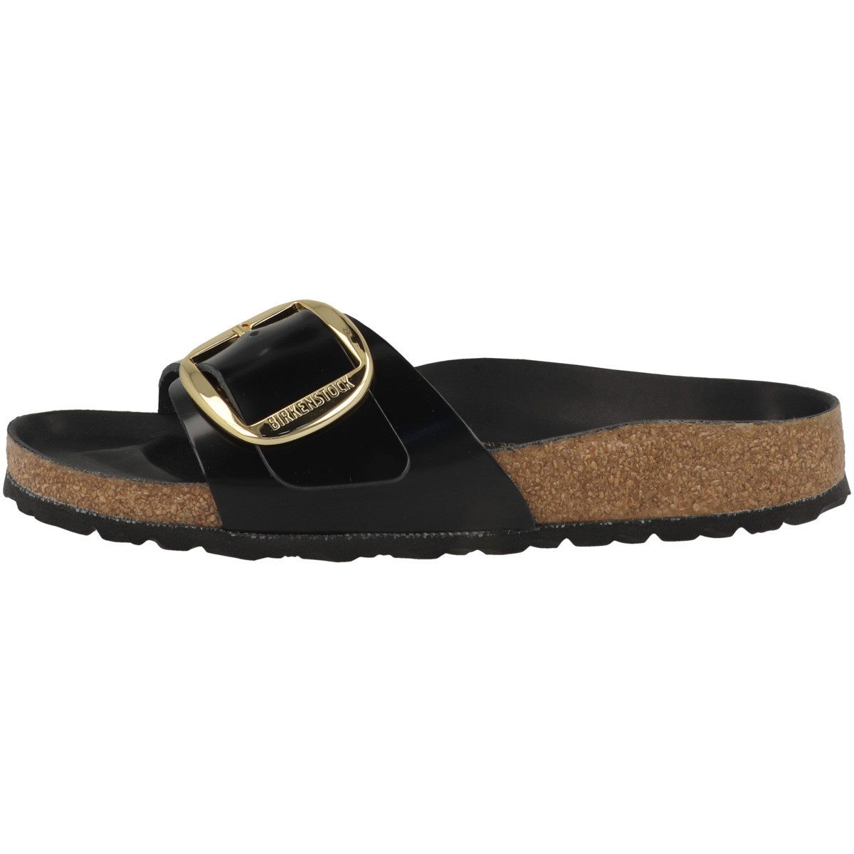 Birkenstock Madrid Big Buckle Naturleder Lack schmal Damen Pantolette Hausschuhe, Sandaletten, Mules, Pantoffeln, Slipper
