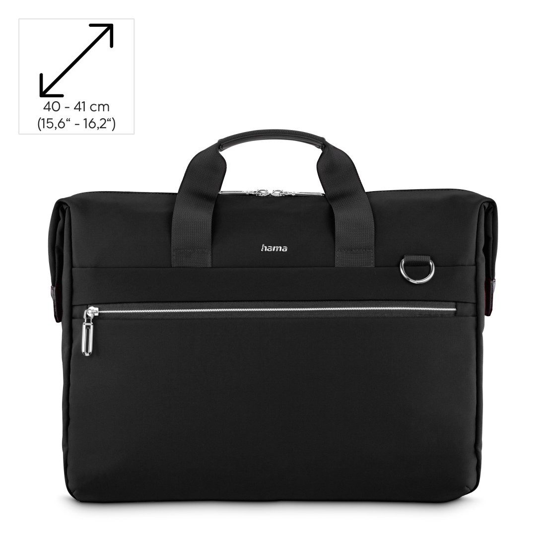 Hama Notebookrucksack Laptoptasche (40 – 41 cm (15,6 – 16,2), wasserabweisend, gepolstert), extralanger Reißverschluss