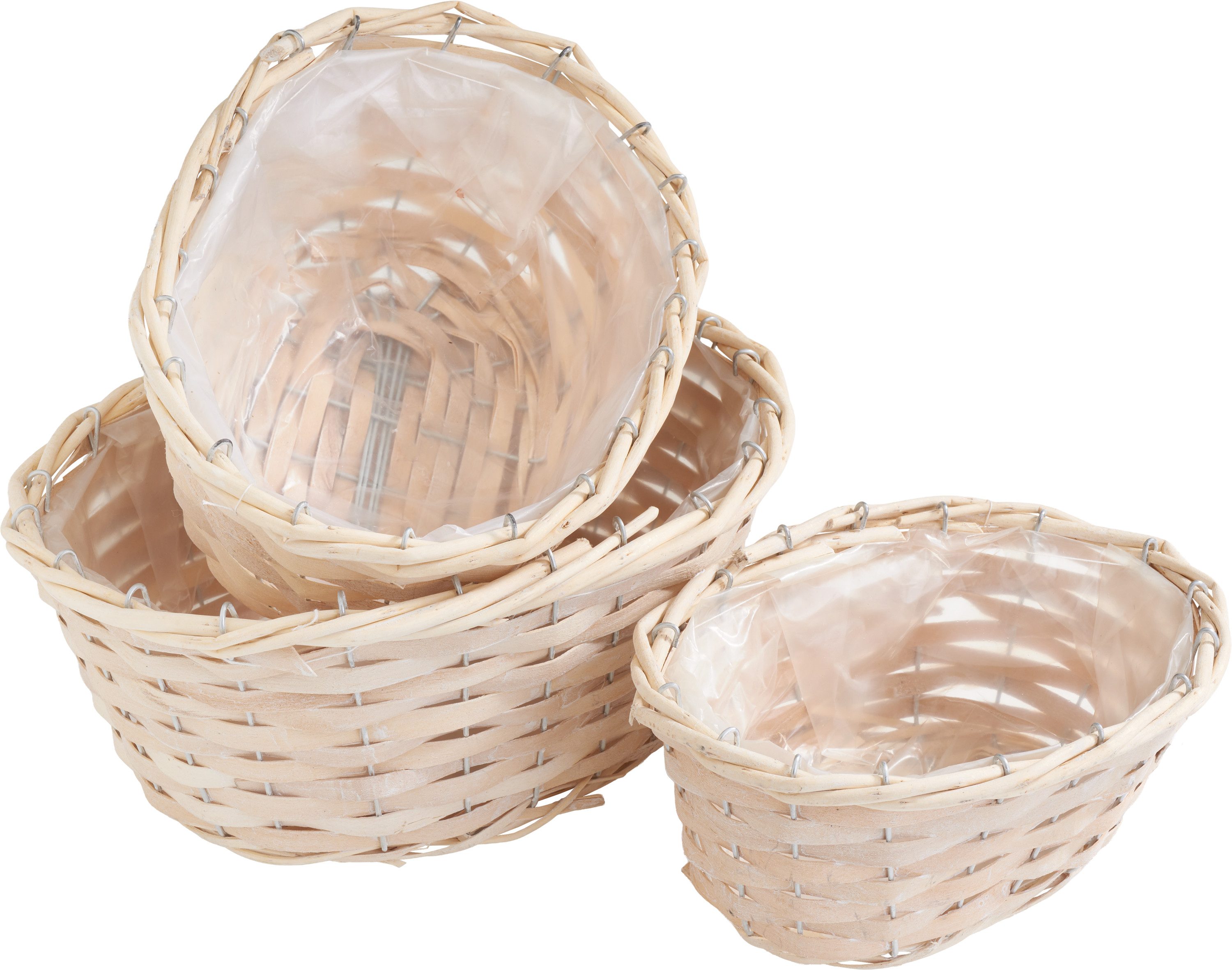 Blumentopf Holzspan-Körbe, 6 Stück