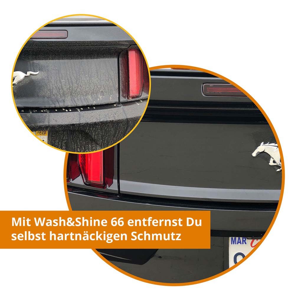 Shinykings Wash & Shine CAR - Schnellreiniger - 5,5 Liter + 4 x Spezialtuch Auto-Reinigungsmittel