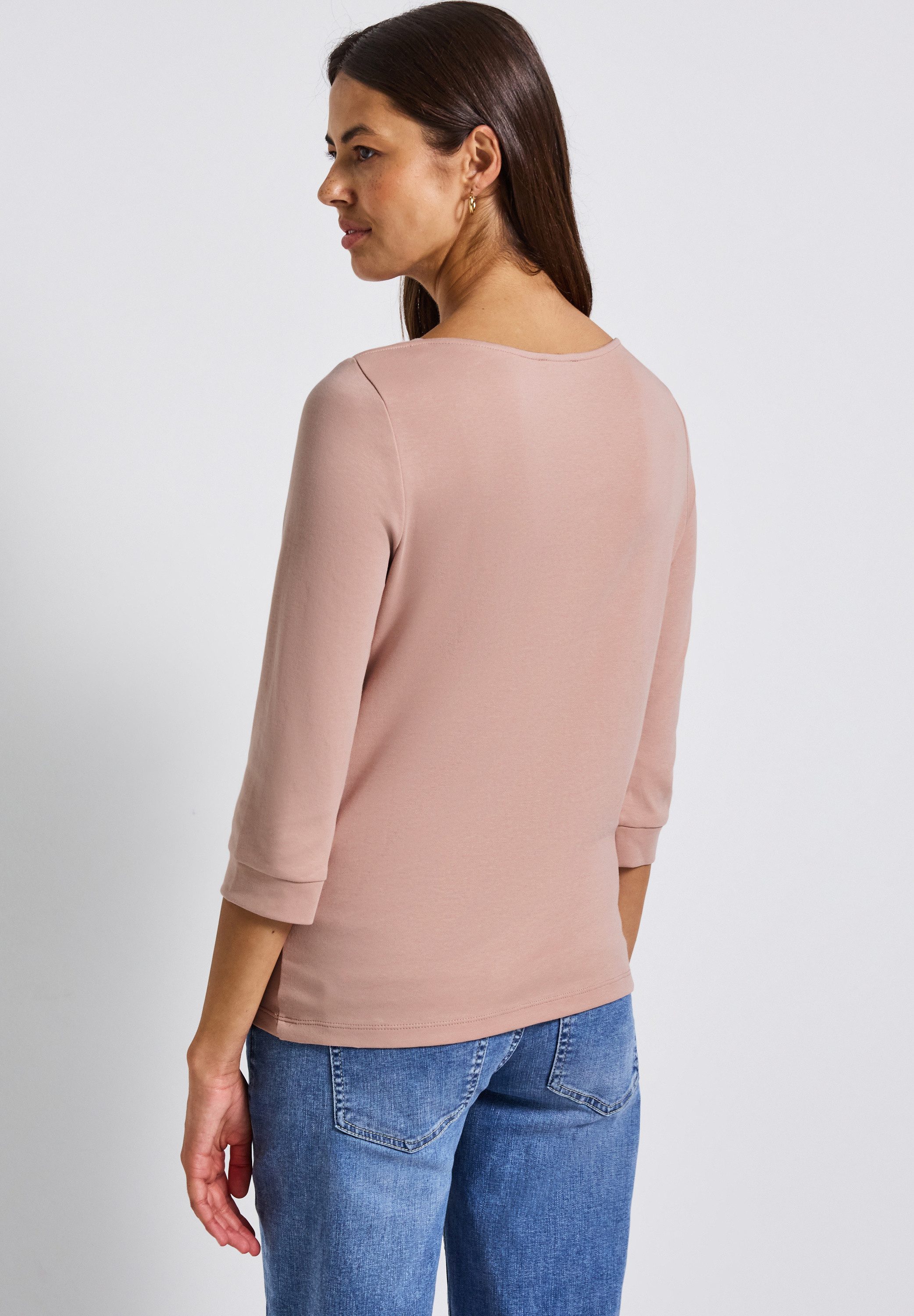 STREET ONE Langarmshirt in Unifarbe günstig online kaufen