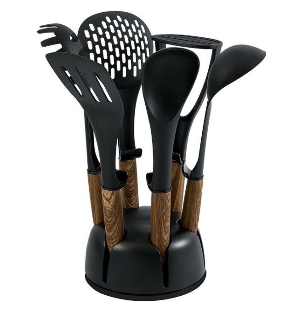 KESSMANN Schäfer Küchenorganizer-Set 7 Tlg Küchenutensilien Kochbesteck  Küchenhelfer Spülmaschinenfest, (Ordnungshelfer Hitzebeständig ergonomisch,  perfekt geeignet fürs Kochen Pfannen und Töpfen, Küchen Zubehör  Kochgeschirr Geschirr Kochbesteck ...