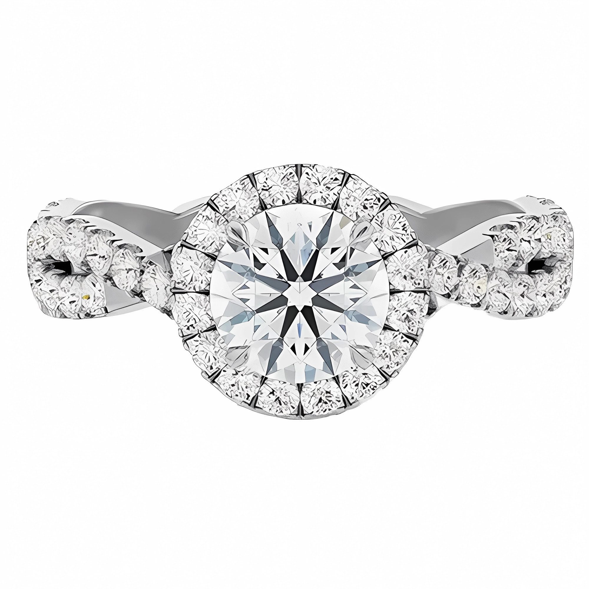 Jumpeak Diamantring Ring Gold Damen 585 Echtgold,Diamant Ring Damen,Lab Grown Diamant Ring, 1ct,E,VS1,3EX,IGI,Gold Ring,Geburtstagsgeschenk,Jubiläumsgeschenk,Rund