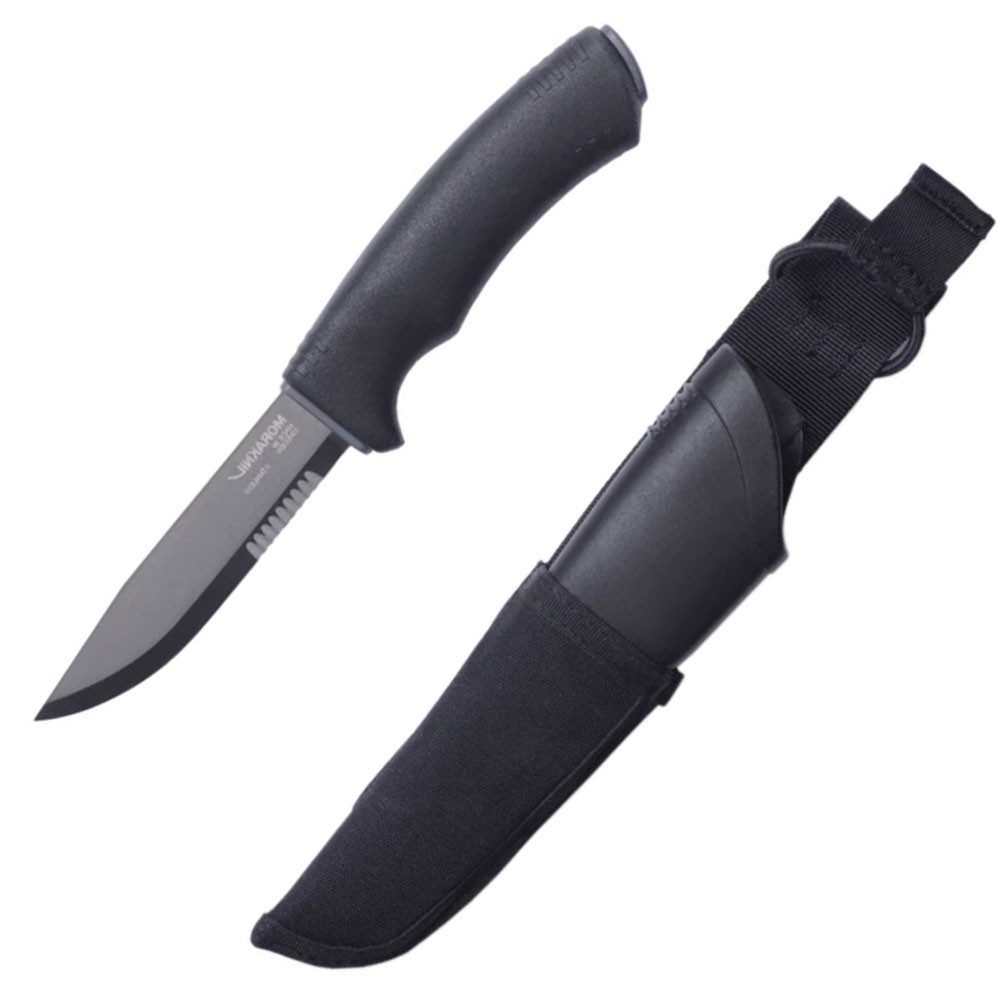 Morakniv Taschenmesser Bushcraft Expert Blackblade SRT (S) - Outdoormesser Schwarz