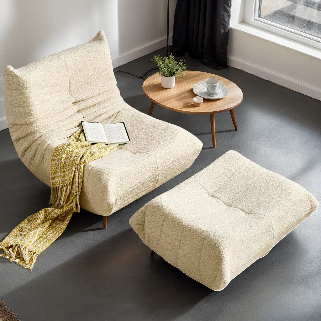 MODFU Sitzsack Einzelsofa,Wohnzimmer Sofa, Sofa (Teddyfleece+Schaumstoff günstig online kaufen