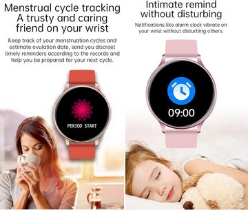 findtime Fur Damen Fitnessuhr Telefonieren Blutdruck Schrittzähler Sport Smartwatch (Android / iOS), mit Lautsprecher Telefonfunktion Digital Armband Fitness Tracker