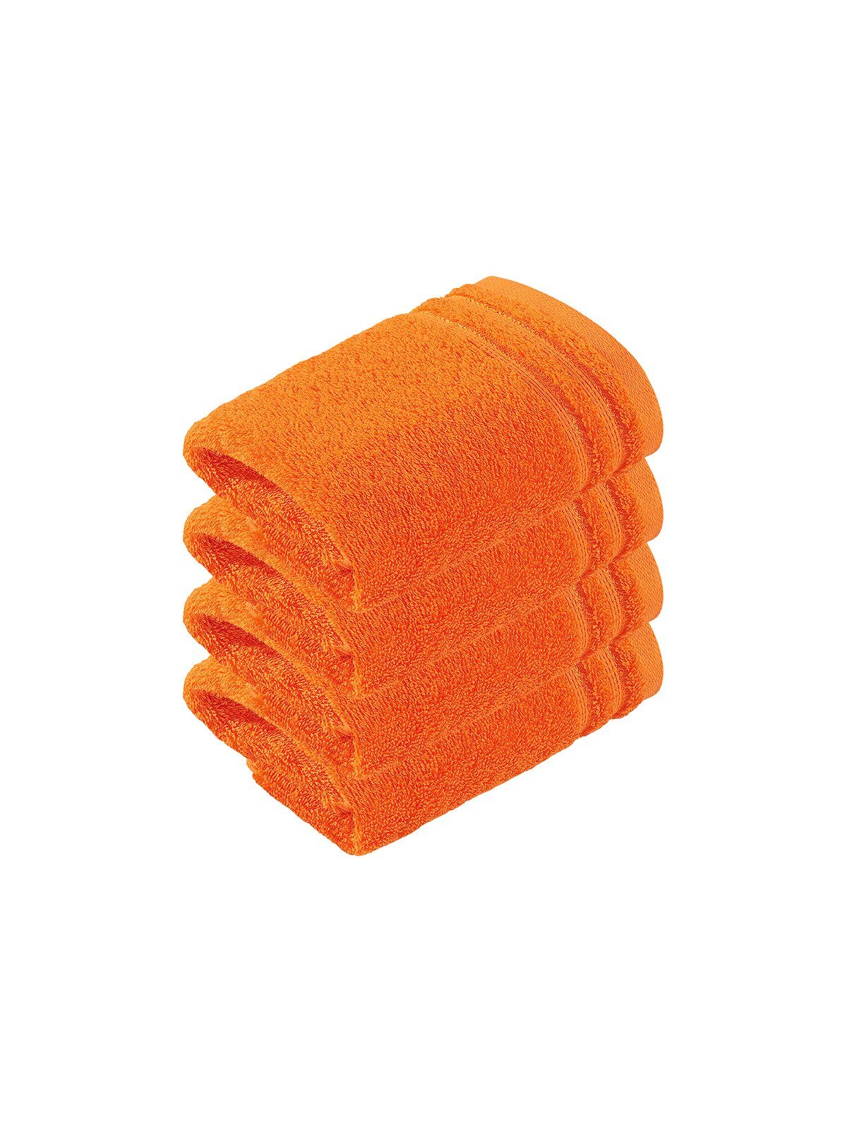 Vossen Seiftuch 4er Pack Seiftuch 30 x 30 cm Calypso feeling (Spar-Set, 4-tlg), Vegan orange