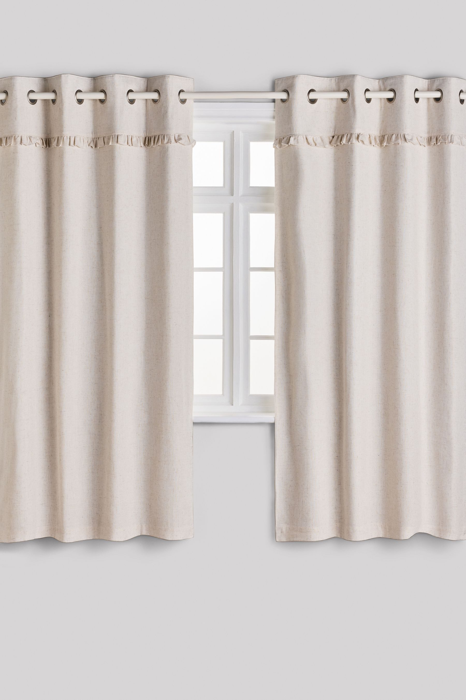 Next Verdunkelungsvorhang Verdunkelnde Ösenvorhänge mit Rüschen (1 St) günstig online kaufen