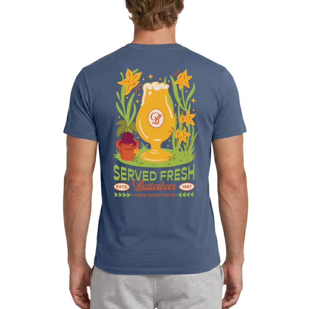 Spreadshirt T-Shirt Harry Potter Butterbeer Served Fresh Männer T-Shirt (1-tlg)