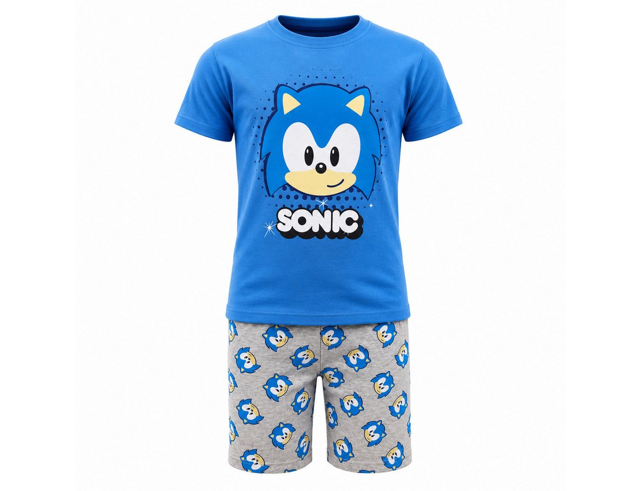 Sonic The Hedgehog Schlafanzug Sega Sonic The Hedgehog Jungen Kinder Pyjama Schlafanzug Gr. 98 - 116