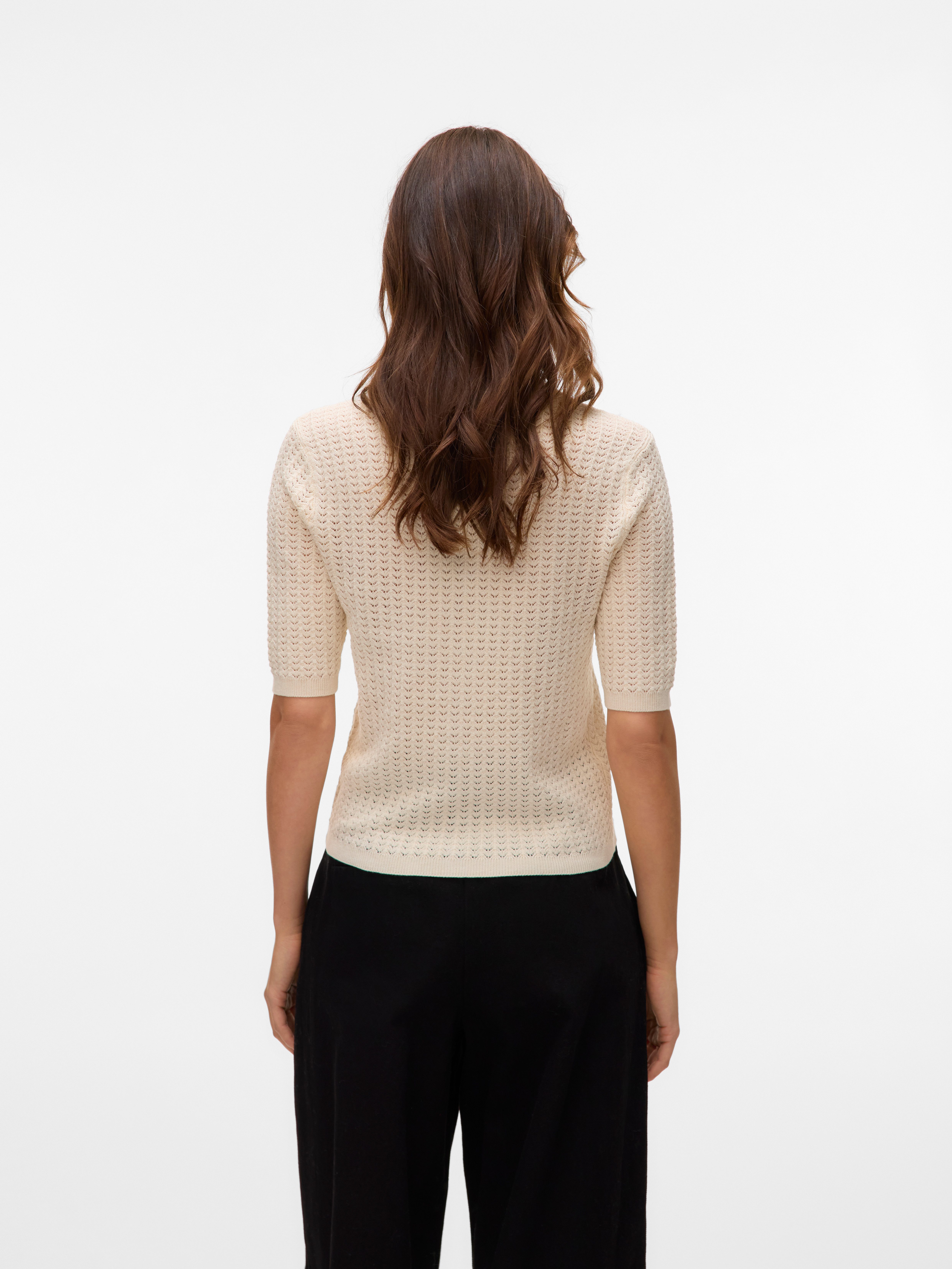 Vero Moda Strickjacke VMPANAMA 2/4 KNIT CARDIGAN VMA NOOS mit halbem Arm und Strickkragen